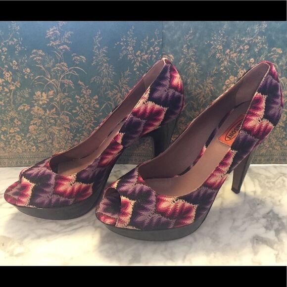 Missoni Knit Platform Heels - Picture 1 of 5